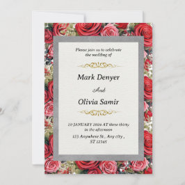 Convite Romântico para Casamento - Elegante Person