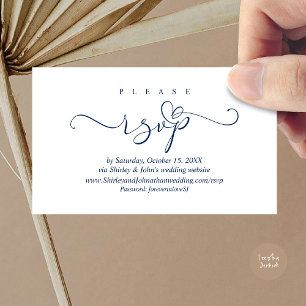 Convite Romântico para Casamento RSVP, via Web