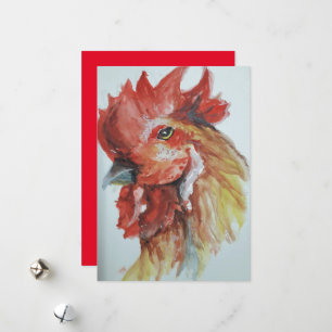 Convite    Roosterhead Watercolor