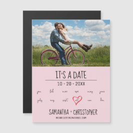 Convite Rosa É um Noivado de Fotografia Personalizado por 