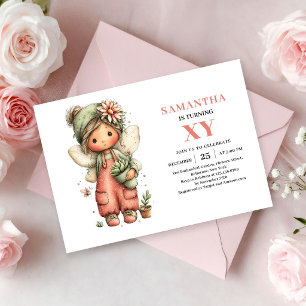 Convite Rosa Fantasia de Aniversário da Menina Fad