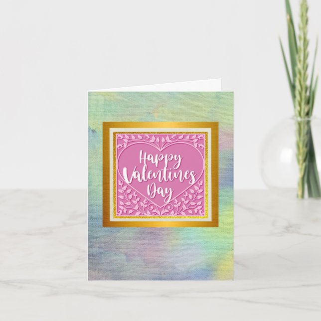 Convite Rosa Rosa Rosa Rosa Moderna, Namorados Românticos (Frente)