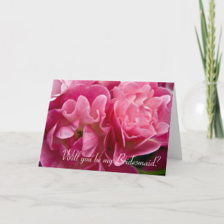 Convite Rosa: Você será minha carta de Bridesmaid