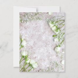 Convite Rosas Brancas de Casamento