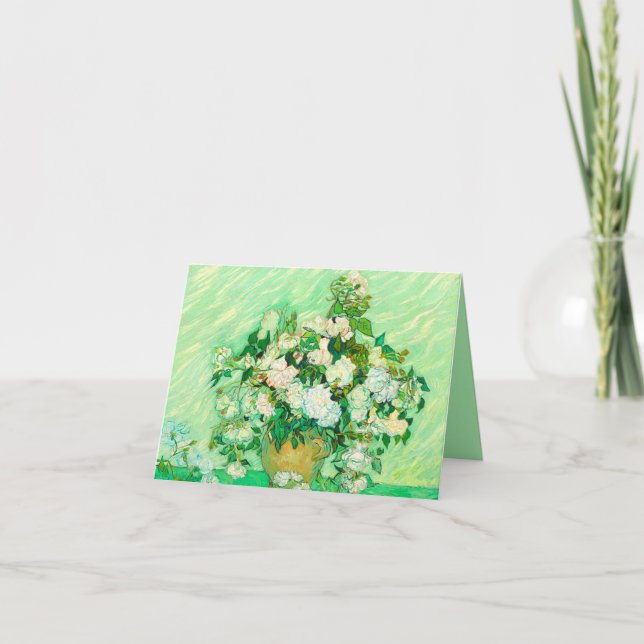 Convite Rosas Brancas de Van Gogh (Frente)