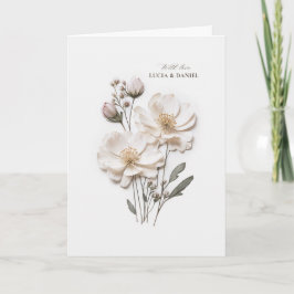 Convite Rosas Brancas Elegantes Eu Dobrei Casamento