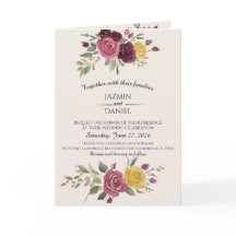 Rosas Country de Borgonha em Aquarela Creme