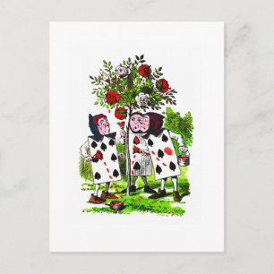 Convite Rosas de pintura vermelho - Cartão postal / Convit