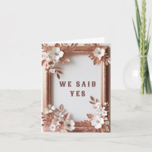 Convite 💍 Rosas Pêssego Dourado Decoração de Casamento de