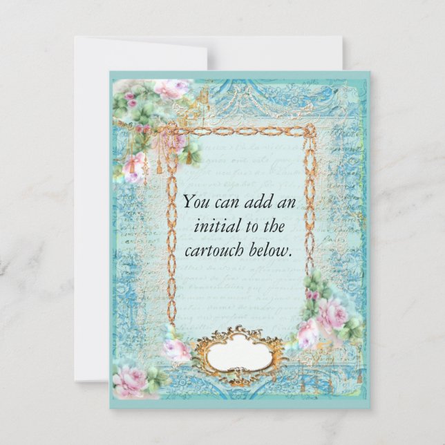 Convite Rosas Rosa Versalhes (Frente)