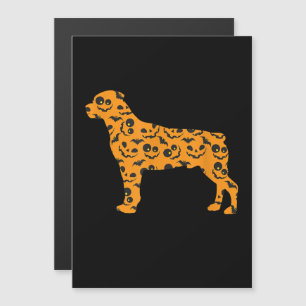 Convite Rottweiler abóbora morcego forma engraçado assusta