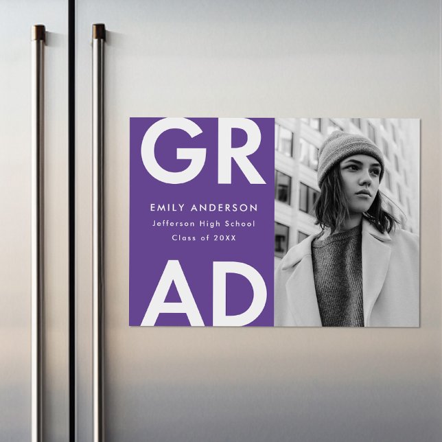 Convite Roxo | Anúncio de Graduação de Fotografias em Form (Criador carregado)