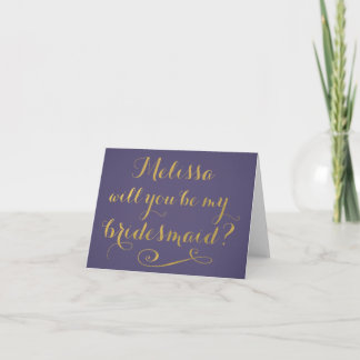 Convite Roxo, Você Será Minha Placa De Tipografia Da Bride