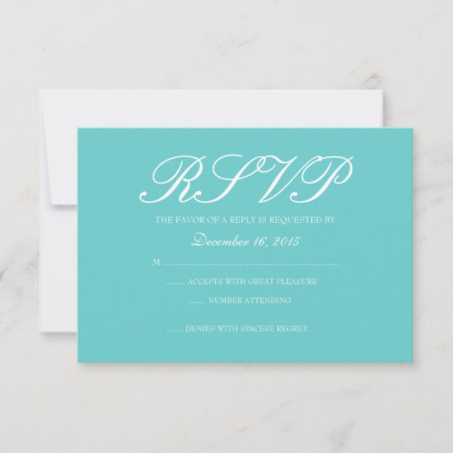 Convite RSVP Card-RSVP-turq (Frente)