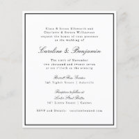 Convite RSVP de Casamento de Borda de Script Forma