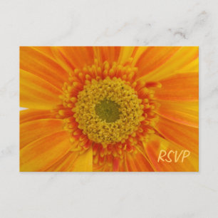 Convite RSVP de Flor Laranja