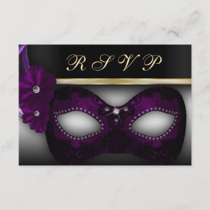 Convite RSVP de mascarada