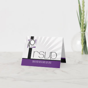 Convite RSVP de Reunião de Classe Personalizável de 40 Ano