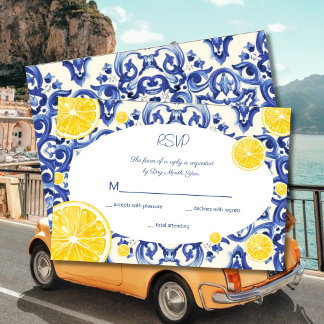 Convite RSVP Limão La Dolce vita Moderno