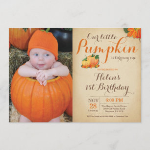 Convite Russo De Aniversário De Abóbora Primeiro D