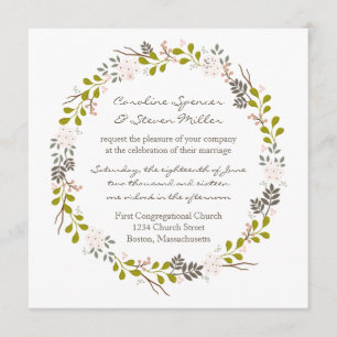 Convite Russo de Casamento de Woodland