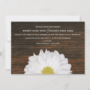 Convite Russo para Casamento Daisy & Barnwood