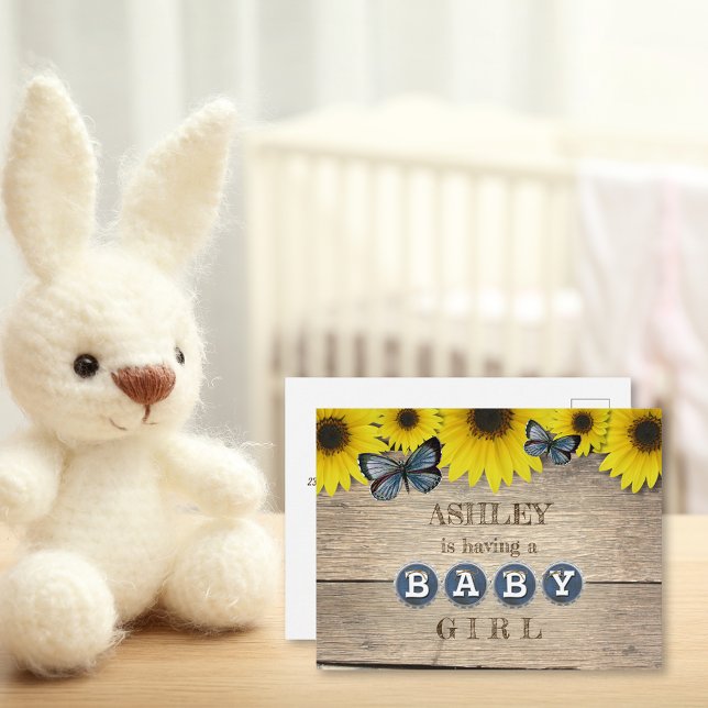 Convite russo para Chás de fraldas de girassol | R (Criador carregado)