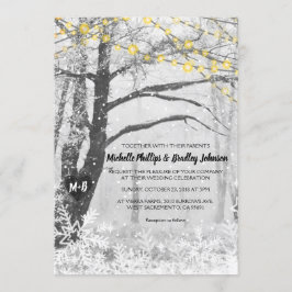 Convite Russo Único para Casamento Leve da Árvore 