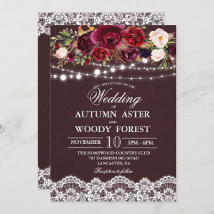 Convite Rustic Autumn Weditation