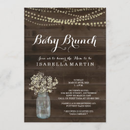 Convite Rustic Baby Brunch