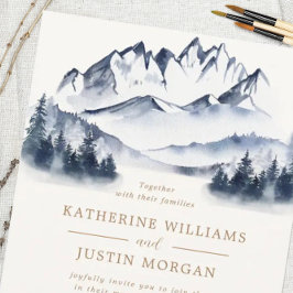 Convite Rustic Blue Mountain