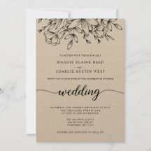 Convite Rustic Branches Casamento