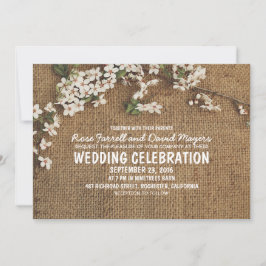 Convite Rustic Burlap Garden Casation