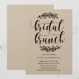 Convite Rustic Chá de panela Brunch