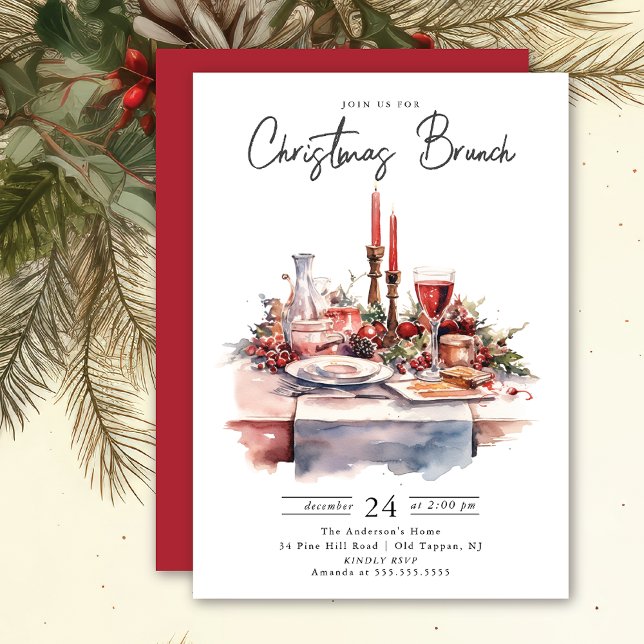 Convite Rustic Christmas Brunch (Criador carregado)