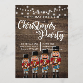Convite Rustic Country Christmas Nutcracker