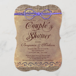 Convite Rustic Country Vintage Chá Casal