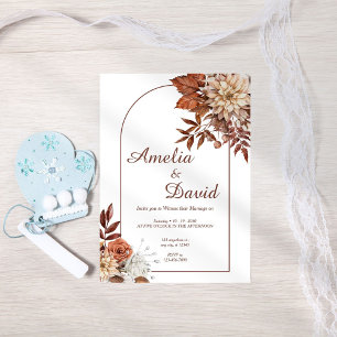 Convite Rustic Fall Arch Wedation