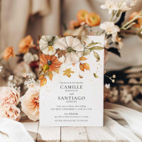 Convite Rustic Fall Pumpkin Casamento
