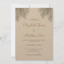 Convite Rustic Forest Wedding Mountain