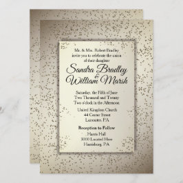 Convite Rustic Glitter Wedation