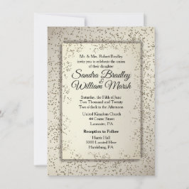 Convite Rustic Glitter Wedation
