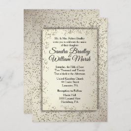Convite Rustic Glitter Wedation