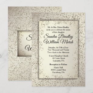 Convite Rustic Glitter Wedation