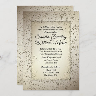 Convite Rustic Glitter Wedation