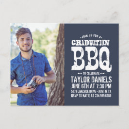 Convite Rustic Graduation CHURRASCO | Cores editáv