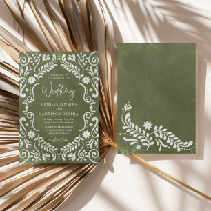 Convite Rustic Green Mexicano para Casamento