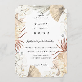 Convite Rustic Jungle Foliage para Casamento