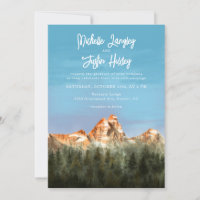 Convite Rustic Mountain