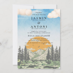 Convite Rustic Mountain